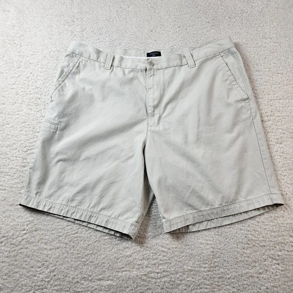 Dockers Shorts Mens 42 Light Khaki Relaxed Fit Flat Front Chino 9
